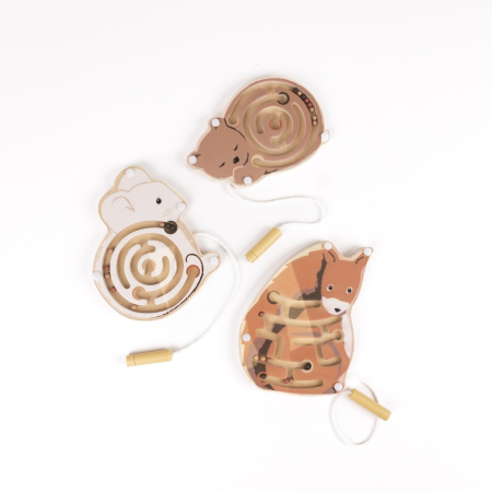 Educative - Mini labirint magnetic din lemn, Egmont Toys