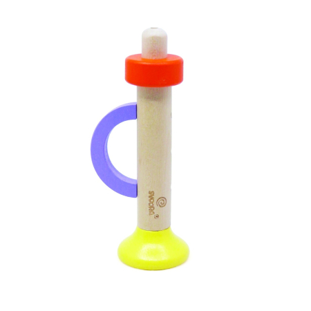 Mini trompeta din lemn, Svoora Portocaliu [2]