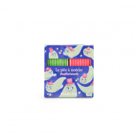 Plastilina fluorescenta, Roz si Verde, Moulin Roty [2]