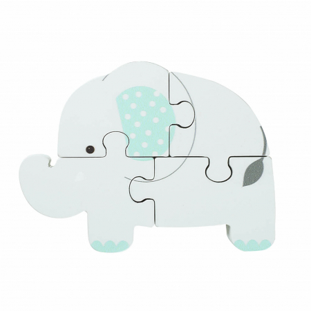 Puzzle Elefant din Lemn, 4 Piese [3]