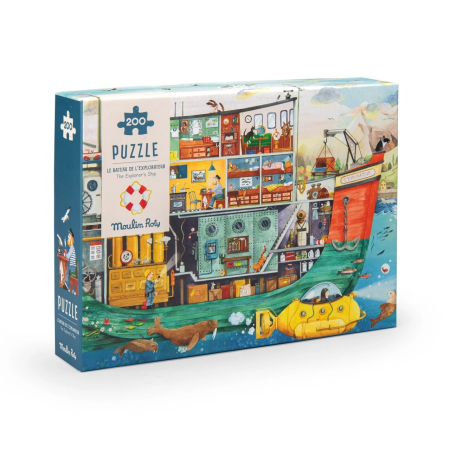 3 - 4 Ani - Puzzle observatie Sub apa, Moulin Roty