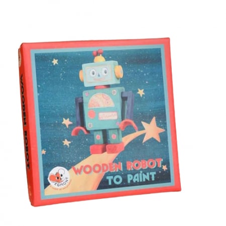 Creative - Robotel din Lemn, Set de Pictat si Asamblat, Egmont Toys