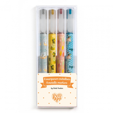 Jucarii - Set 4 markere metalice, Djeco