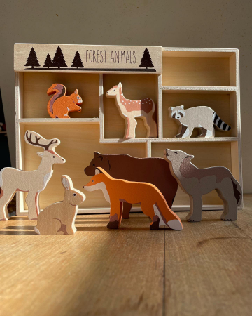 Set 8 Animale de Padure din Lemn [5]