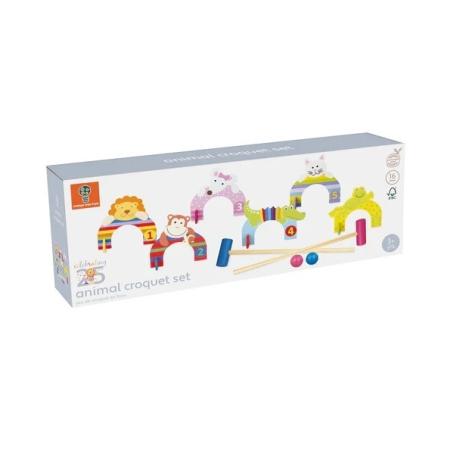 Jucarii din lemn - Set crocket din lemn cu animale, Orange Tree Toys
