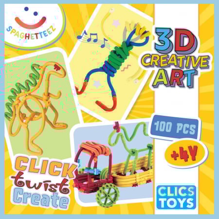 Set de construit cu magnet Spaghetteez 100 piese [4]