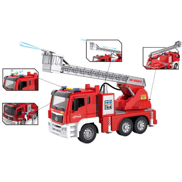 1:10 Camion de pompieri  cu inerție (lumină / sunet) [2]