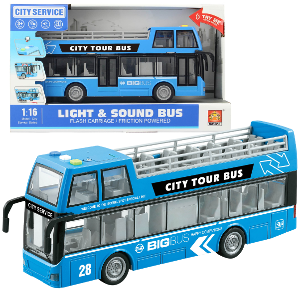1:16 Autobuz inerțial cu etaj deschis (lumină/sunet) [1]