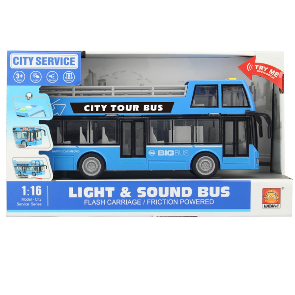 1:16 Autobuz inerțial cu etaj deschis (lumină/sunet) [3]