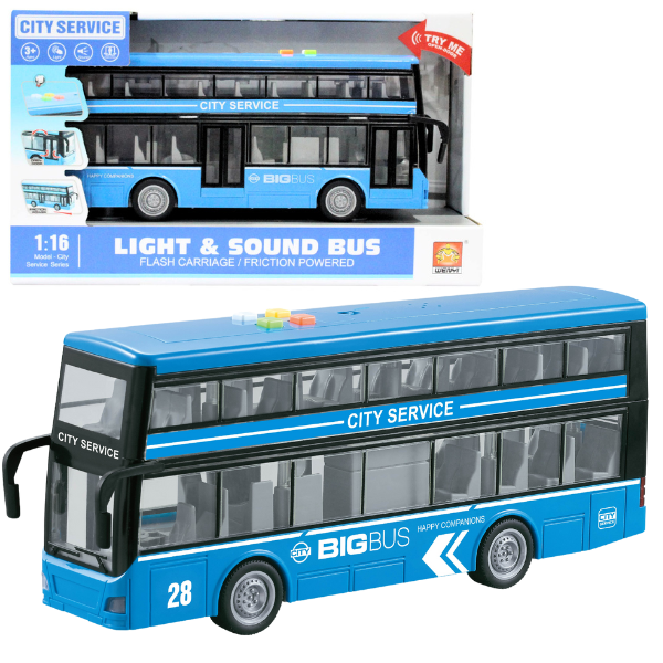 1:16 Autobuz inerțial cu etaj (lumină/sunet) [6]