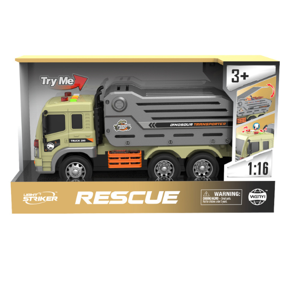 1:16 Camion pentru transortarea dinozaurilor cu fricțiune (lumini /sunete) [3]