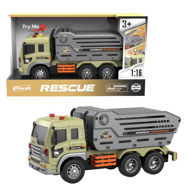 1:16 Camion pentru transortarea dinozaurilor cu fricțiune (lumini /sunete) [1]
