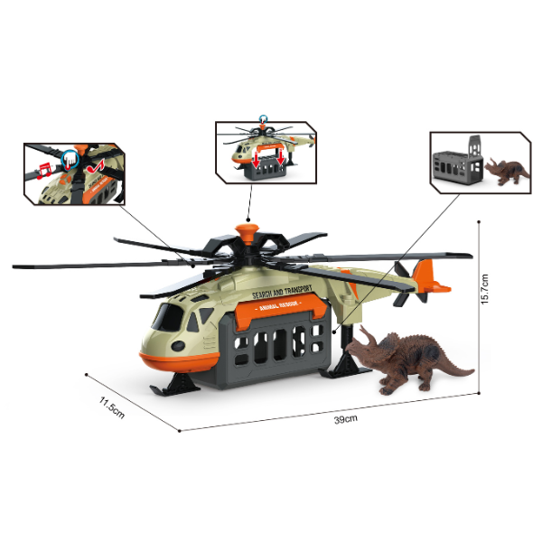 1:16 Helicopter cu dinozaur (lumină/sunet) [6]