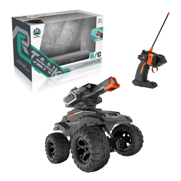 1:18 Mașină Radio-Control:  cu bombe de apă (500 bucăți), acumulator și încărcare USB, 2 culori [1]