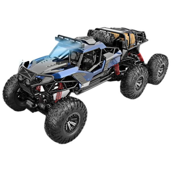 1:6 Mașină Radio-Control: cu funcția lumină, 2.4G, USB, baterie și 6 roți (3 culori) [2]