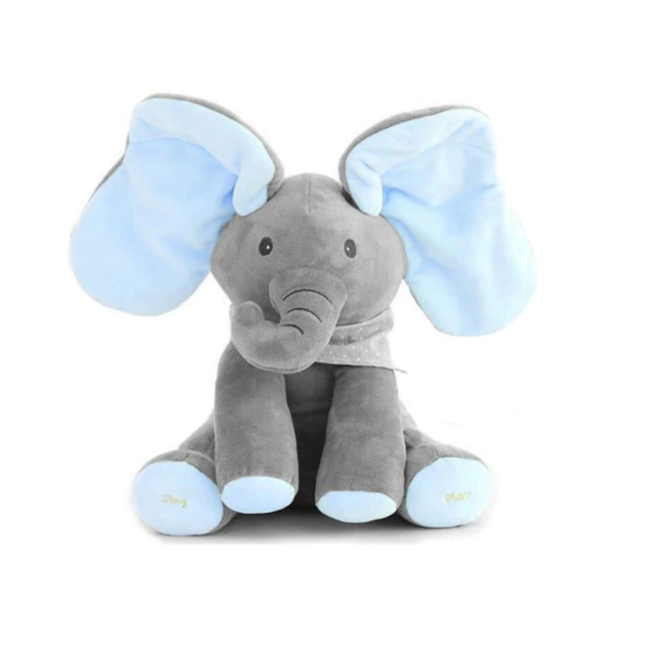 Elefant Cucu Bau in Limba Romana, Jucarie interactiva Peek a Boo, vorbeste si canta "Daca vesel se traieste" [3]