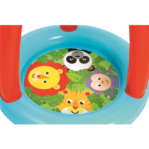 Bestway Centru de joc 89x89x84cm ANIMĂLUȚE Fisher Price cu mingiuțe (15b), 2+ [6]