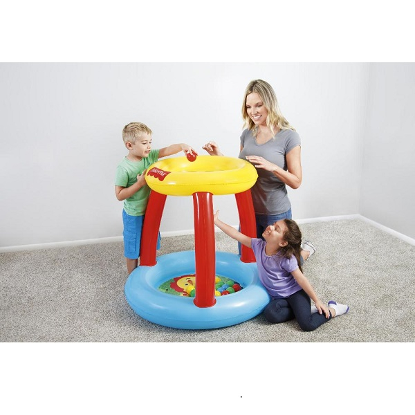 Bestway Centru de joc 89x89x84cm ANIMĂLUȚE Fisher Price cu mingiuțe (15b), 2+ [2]