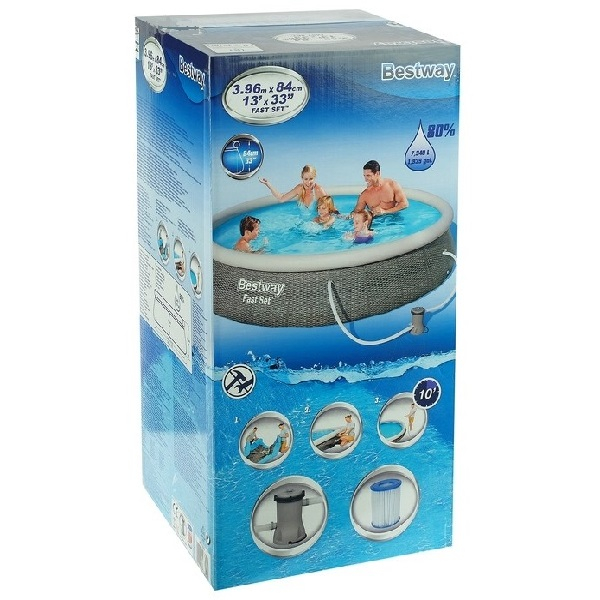 Bestway Piscină gonflabilă Fast Set cu pompă de filtrare, 396х84 cm, 7340 L [11]