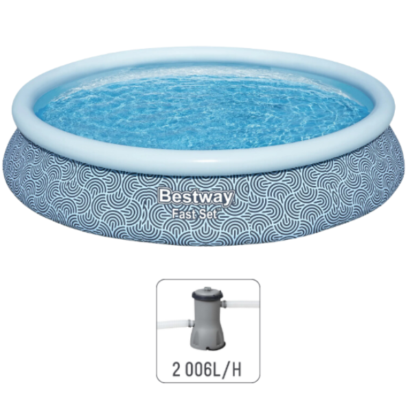 Bestway Piscină gonflabilă Fast Set cu pompă de filtrare, 396х84 cm, 7340 L [1]