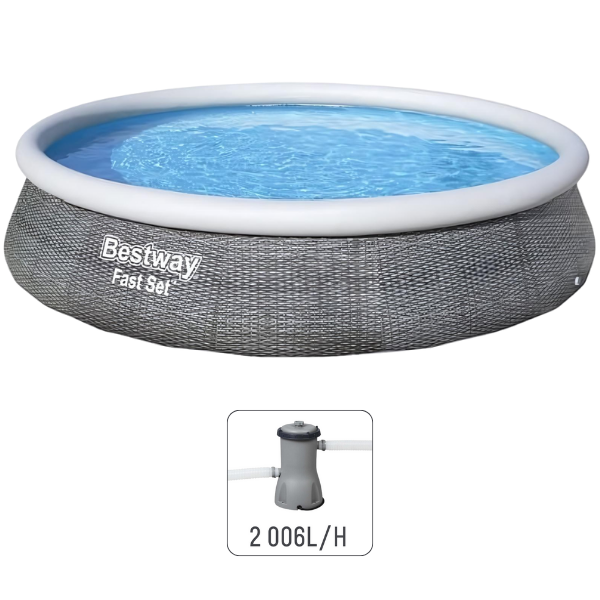 Bestway Piscină gonflabilă Fast Set cu pompă de filtrare, 396х84 cm, 7340 L [8]