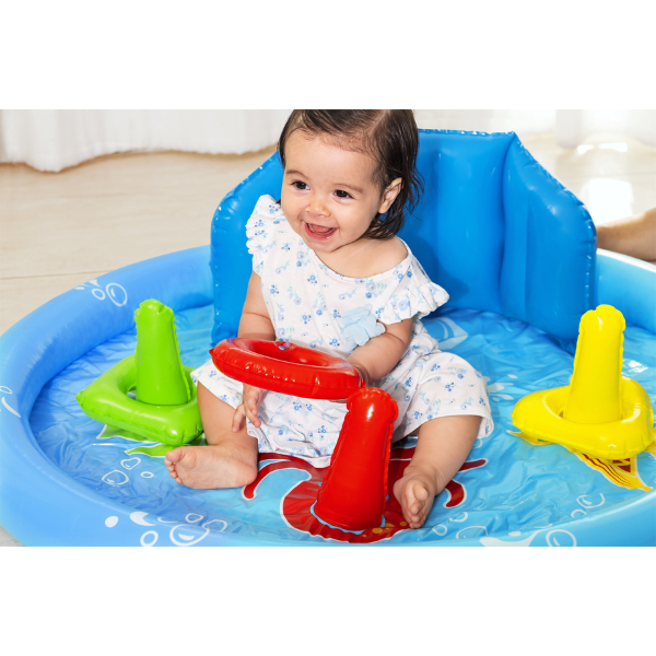 Bestway Piscină gonflabilă pentru copii cu baldachin "Scoica de mare" 115x89x76 cm, 45 L, de la 6 luni [21]