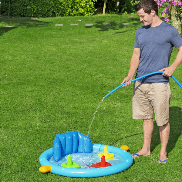 Bestway Piscină gonflabilă pentru copii cu baldachin "Scoica de mare" 115x89x76 cm, 45 L, de la 6 luni [22]