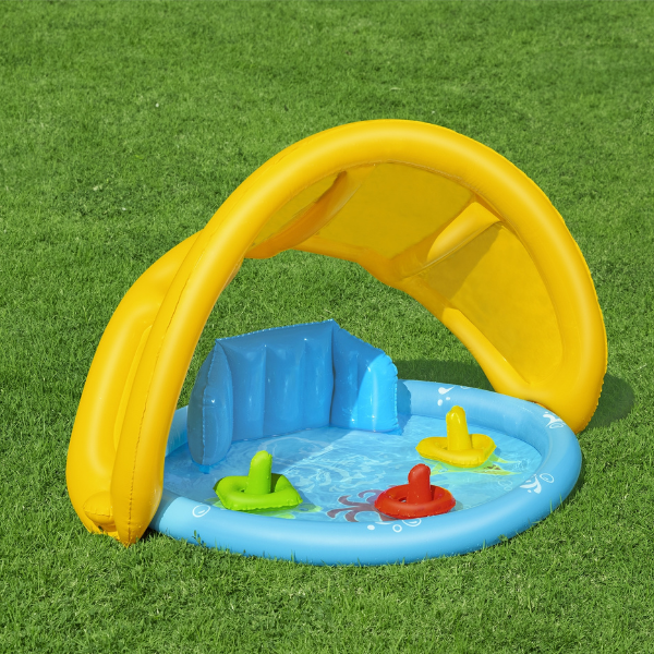 Bestway Piscină gonflabilă pentru copii cu baldachin "Scoica de mare" 115x89x76 cm, 45 L, de la 6 luni [25]
