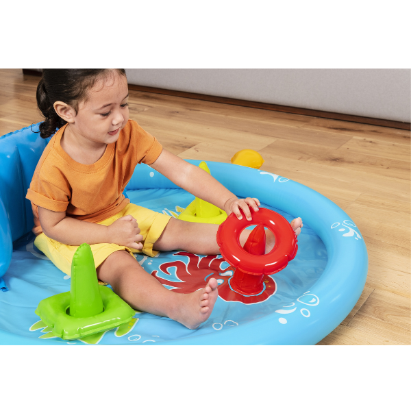 Bestway Piscină gonflabilă pentru copii cu baldachin "Scoica de mare" 115x89x76 cm, 45 L, de la 6 luni [44]
