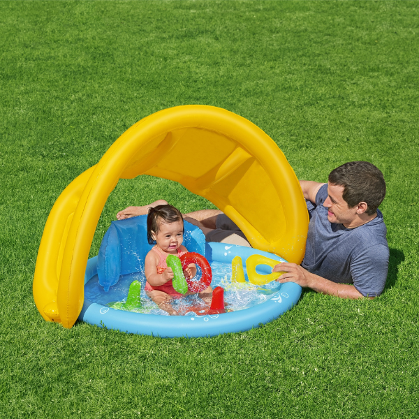 Bestway Piscină gonflabilă pentru copii cu baldachin "Scoica de mare" 115x89x76 cm, 45 L, de la 6 luni [2]