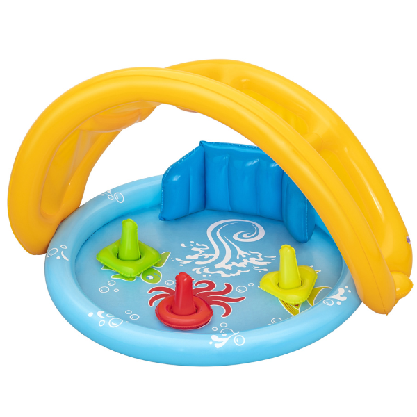 Bestway Piscină gonflabilă pentru copii cu baldachin "Scoica de mare" 115x89x76 cm, 45 L, de la 6 luni [3]