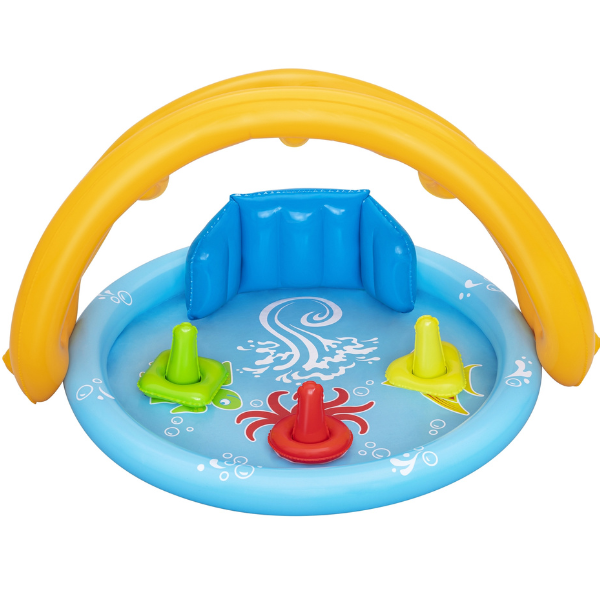 Bestway Piscină gonflabilă pentru copii cu baldachin "Scoica de mare" 115x89x76 cm, 45 L, de la 6 luni [54]