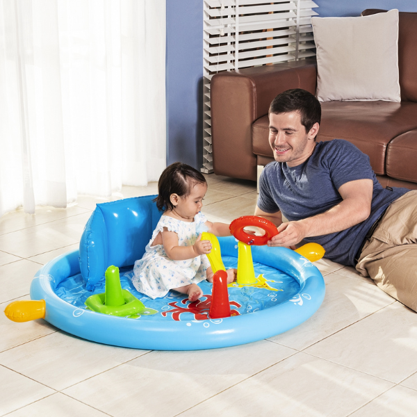 Bestway Piscină gonflabilă pentru copii cu baldachin "Scoica de mare" 115x89x76 cm, 45 L, de la 6 luni [24]