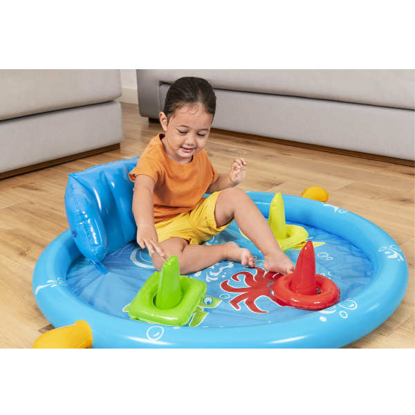 Bestway Piscină gonflabilă pentru copii cu baldachin "Scoica de mare" 115x89x76 cm, 45 L, de la 6 luni [45]