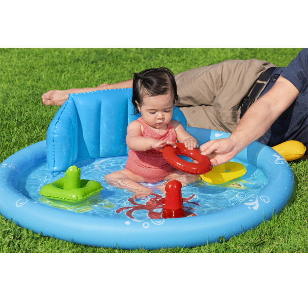 Bestway Piscină gonflabilă pentru copii cu baldachin "Scoica de mare" 115x89x76 cm, 45 L, de la 6 luni [27]