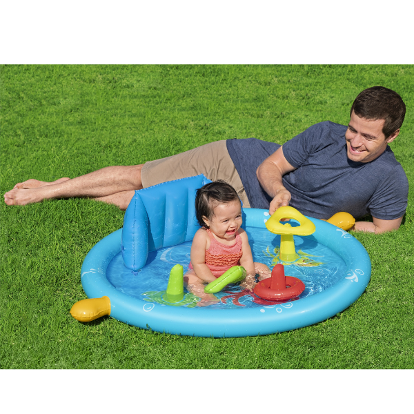 Bestway Piscină gonflabilă pentru copii cu baldachin "Scoica de mare" 115x89x76 cm, 45 L, de la 6 luni [32]
