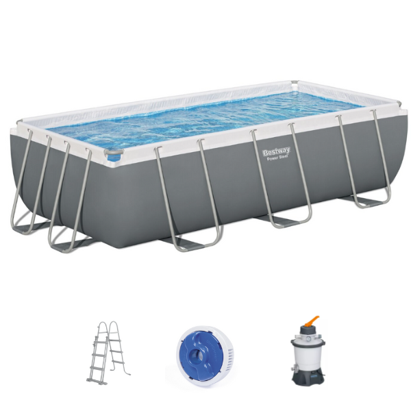 Bestway Piscină Power Steel 404x201x100cm, 6478L, carcas metal [3]