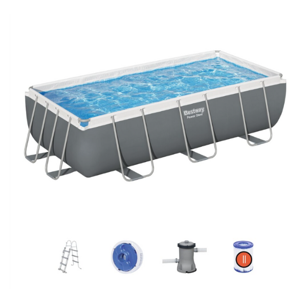 Bestway Piscină Power Steel 404x201x100cm, 6478L, carcas metal [3]