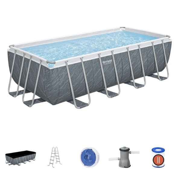 Bestway Piscină Power Steel 404x201x100cm, 6478L, carcas metal [3]