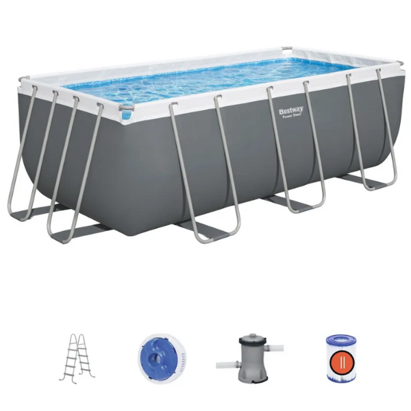 Bestway Piscină Power Steel 412x201x122cm, 8124L, carcas metal [3]