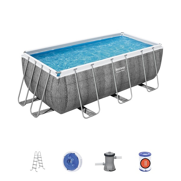 Bestway Piscină Power Steel 412x201x122cm, 8124L, carcas metal [10]