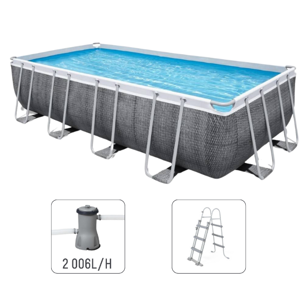 Bestway Piscină Power Steel 412x201x122cm, 8124L, carcas metal [13]