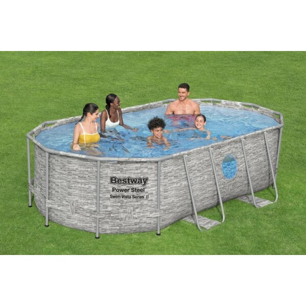 Bestway Piscină Power Steel 549х274х122 cm, 13430L, metal carcas [2]