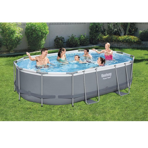 Bestway Piscină Power Steel Oval 488x305x107cm, 10949L, carcas metal [2]