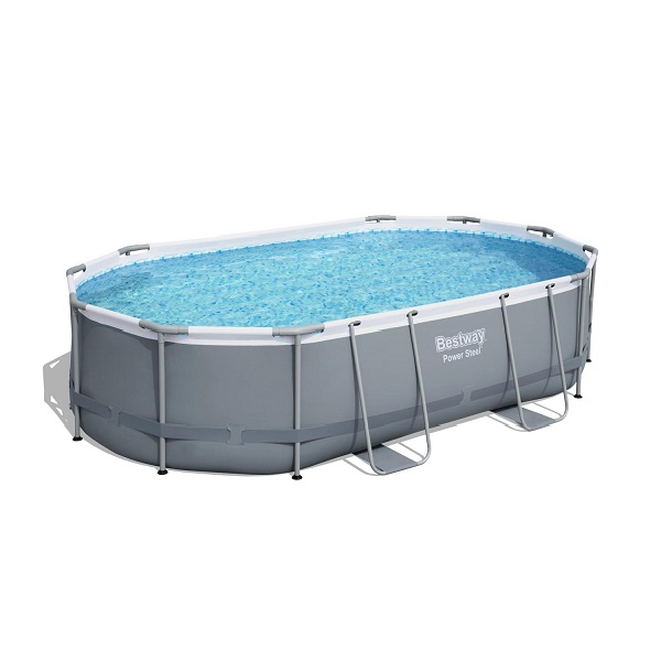 Bestway Piscină Power Steel Oval 488x305x107cm, 10949L, carcas metal [9]