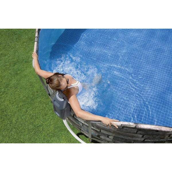 Bestway Piscină Power Steel Oval 610х366х122cm, 20241L, carcas metal [21]