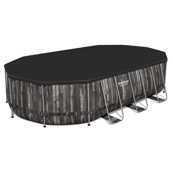 Bestway Piscină Power Steel Oval 610х366х122cm, 20241L, carcas metal [4]
