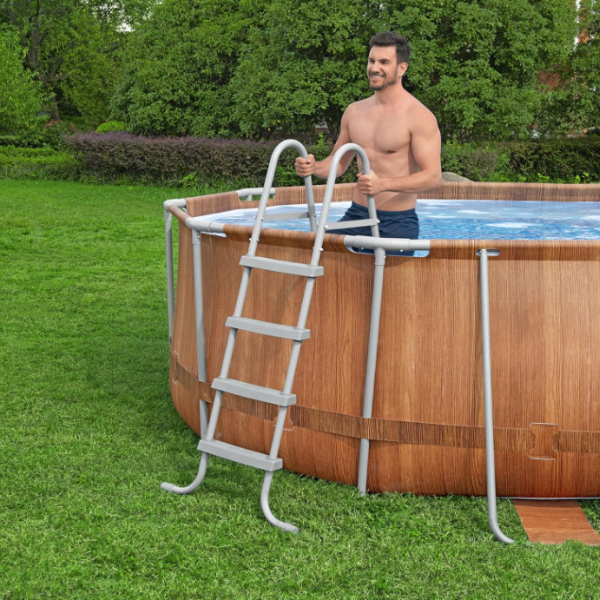 Bestway Piscină Power Steel Oval 610х366х122cm, 20241L, carcas metal [9]
