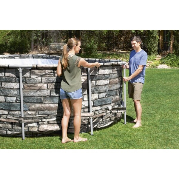 Bestway Piscină Power Steel Oval 610х366х122cm, 20241L, carcas metal [17]