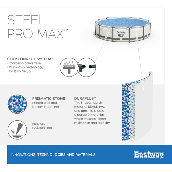 Bestway Piscină STEEL PRO MAX 396х122 cm, 12690 L, cadru metalic [9]
